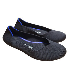 Rothy's The Flat Loafers 7.5 Black Round Toe Slip On Casual Lightweight Shoes